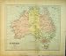 1888 MAP AUSTRALIA PHYSICAL NEW ZEALAND PACIFIC OCEAN