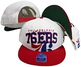 Philadelphia 76ers Two Tone Big Logo Plastic Snapback Adjustable Plastic Snap Back Hat / Cap