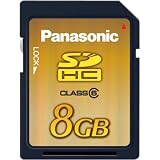 Panasonic RPSDV08GU1K 8GB SDHC High Speed Memory Card Class 6