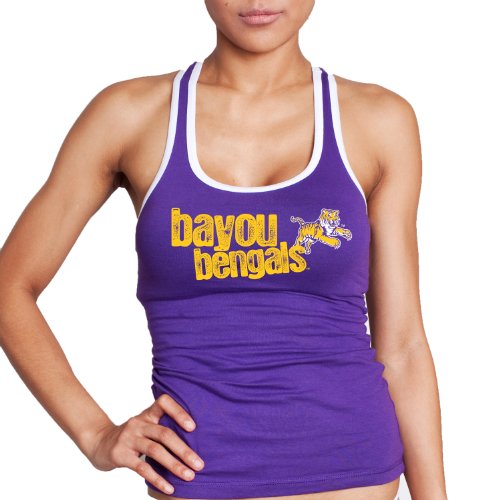 NCAA Lsu Tigers Racerback Tank Top, Purple, X-Small