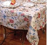 European Garden Tablecloth Beige 60 Round