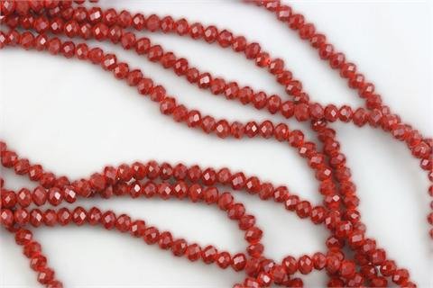 Chinese Crystal Glass Beads Faceted Rondelle 4mm Red [12 in. Strand] (3574)
