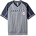 MLB New York Yankees Men's Fine Gauge Mesh V-Neck Raglan Shirt
