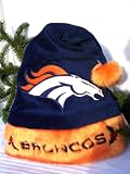 Denver Broncos plush holly NFL Solid color Team logo Santa Hat