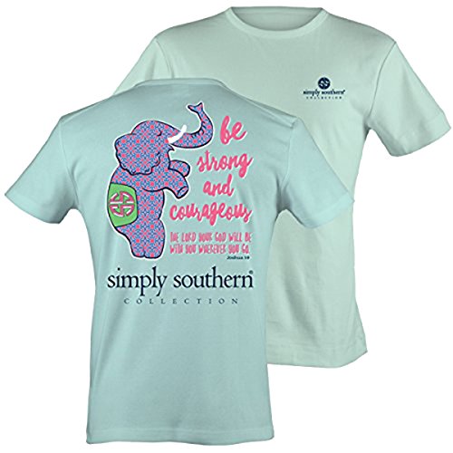 Simply Southern Women's Preppy Strong Celedon L, Celedon