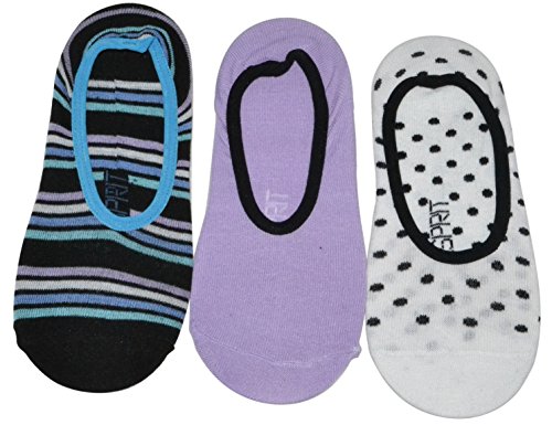 Esprit Womens No Show Socks Polka Dot Striped 3 Pair 9-11