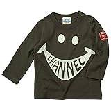 《H28秋冬物》 CHANNEL(チャンネル) 天竺ニコチャン長袖Tシャツ 95cm/チャコール NO.CN-6401