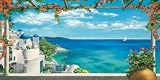 Village in Greece by Robert Dominguez poster print,39.4 in. x 19.6 in.