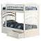 Windsor Twin/Twin Bunk Bed with Under-Bed Drawers - White