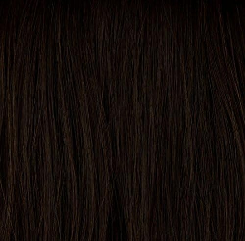 New Milano Collection Hat Fall Wavy Style Wig 18" - 20" Long "Premium Human Hair" Strap Fit - Brown #1B Discontinued + Clearance