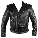 'Men's Premium Leather with Zip-out lining Classic Biker Jacket'