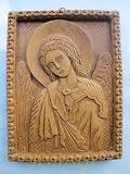 Handmade Carved Aromatic Wax Icon Blessed From Mount Athos of Archangel Gabriel 173