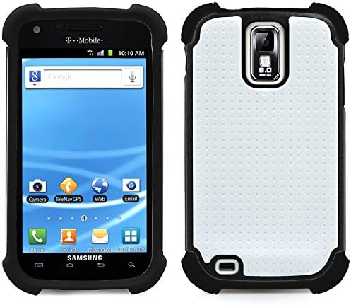 Galaxy S2 Case, MagicMobile® Hybrid Shockproof Impact Resistant Rugged Armor Defender with Kickstand Plastic Shell + Soft Silicone / Black Red (Compatible with Model Hercules SGH-T989)