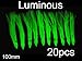 20pcs 100mm Luminous Octopus Squid Skirts Soft Lure Jig Hooks Glow in Dark