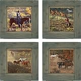 Set of Four Western Roundup Occasion Coasters - Style XAM7065 by Thirstystone