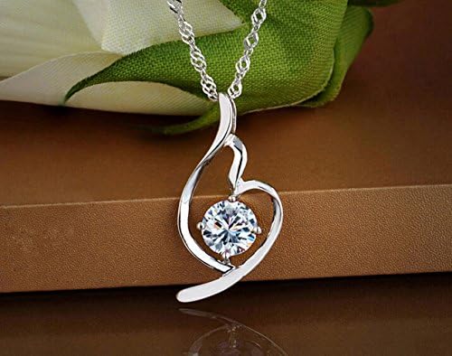 YINYUAN 925 Sterling Silver Necklace,beautiful angel Necklace.The best choice of love, friendship and birthday gifts. (White)