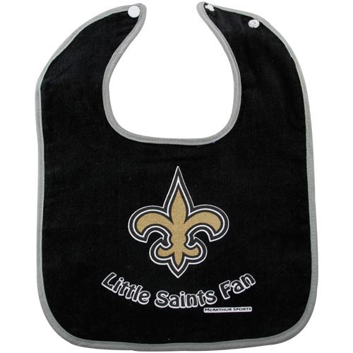 New Orleans Saints 2-Tone Snap Baby Bib