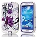 S4 Case,Samsung S4 Case,Galaxy S4 Case,Galaxy S4 Phone Cases,Ezydigital Carryberry Luxury 3 in 1 Hybrid case for Samsung Galaxy S4 I9500, Purple