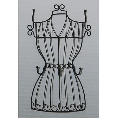 Wire keyholder in shape of a dressmakers dummy bust torso