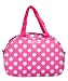 kora K1-065 Insulated Fashion Lunch Tote, Pink with White Dots
