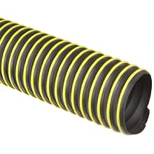 Flexadux T-7W Thermoplastic Rubber Duct Hose, Black, For Use With Dust, Chips, Shavings