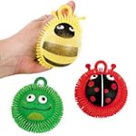 Rubber Bug And Frog Puffer Balls (1 dz)