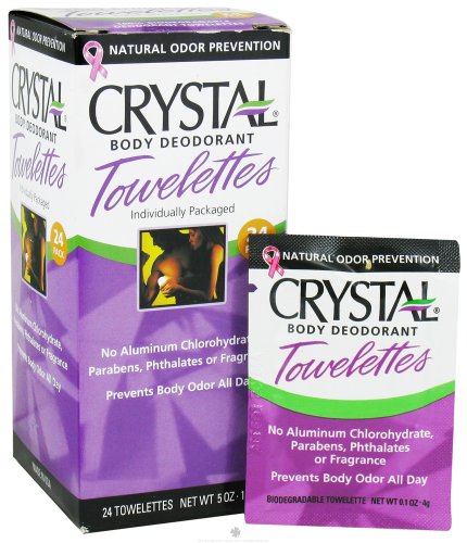 Crystal Body Deodorant Towelettes-unscented Box 24 Pc