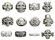 Plastic Skull Rings - Lot of 12