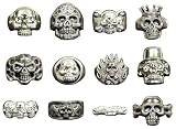 Plastic Skull Rings - Lot of 12