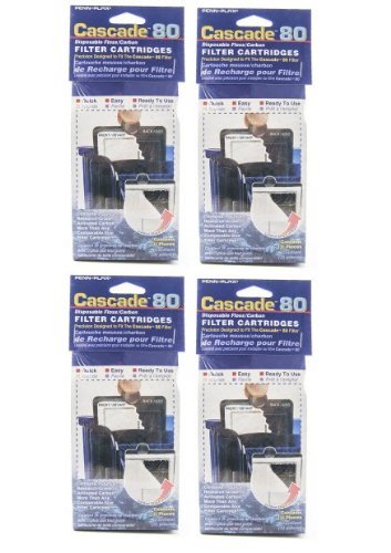 Penn Plax 12-Pack Cascade Filter Replacement Cartridges for 80 Hang-On Power Filters