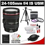 Buy Canon EF 24-105mm f 4 L IS USM Zoom Lens with 3 UV FLD CPL Filters + Tripod +... by Canon
