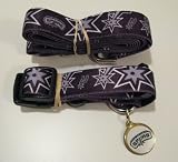 San Antonio Spurs Pet Accessories Set - Medium (6' Leash, Collar, and ID Tag)