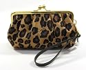 AUTHENTIC COACH LEOPARD PRINT FRAME WRISTLET/CLUTCH (Brown)