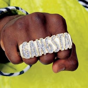 Costume Accessory Gold Diamond Pimp Gangsta Bling Ring