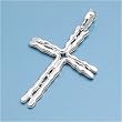 Cross-Shaped Pendant - Sterling Silver - 27 mm Height