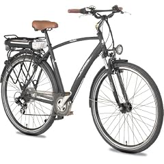 Ruhrwerk Herren Trekking E-Bike Pedelec 24V Gaze, 8-Gang Shimano Kettenschaltung, gefedert, mit Nabendynamo, tiefschwarz matt, Rahmenh�he: 50 cm, Reifengr��e: 28 Zoll (71,1 cm)