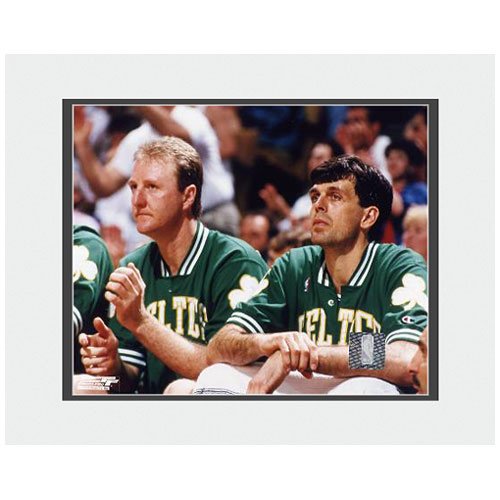 Photo File Boston Celtics Larry Bird / Kevin McHale Sitting Matted Photo