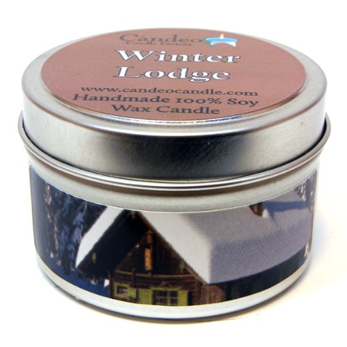 Winter Lodge 4oz, Super Scented Soy Candle Tin