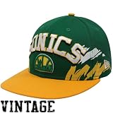 New Era Seattle SuperSonics Green-Gold Hardwood Classics Side Snapback 9FIFTY Adjustable Hat