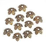 Antique Bronze Plated Large Engraved Flower Bead Caps 10mm (12)