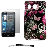 Black Glossy with Magenta Butterflies and Garden Design Cover / 2 Piece Sna ....