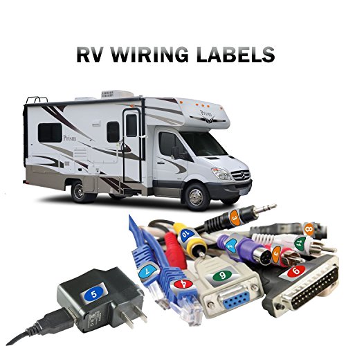 RV Wiring ID Labels - 60 Chrome Foil Assembly Stickers with Numbered Matching Pair Know What Plug-in goes to What Socket? Audio, Desktop Electronics, Engines and More