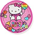 American Greetings Hello Kitty 7-" Round Plate, 8 Count, Party Supplies Novelty, Multicolor