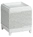 Rattan Storage Ottoman W/tray 19.5hx18w White