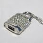 4GB USB Necklace Pendant Lock- Flash Drive with CrystallizedTM - Swarovski Elements