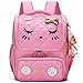 Ali Victory Waterproof Princess School Backpacks for Girls Cute Kids Book Bag Travel Daypack (Pink Cat, Small)