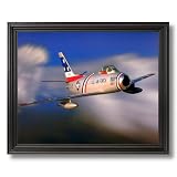 USAF F-86 Sabre Military Fighter Jet Aircraft Airplane Aviation Wall Picture Black Framed Art Print