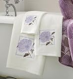 Purple Poppy Floral 3Pc Bathroom Towel Set By Collections Etc