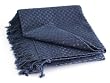 Alpaca wool throw, 'Blue Checks'