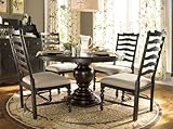 Paula Deen Round Pedestal Dining Set (With Mike's Chairs) - Tobacco Finish